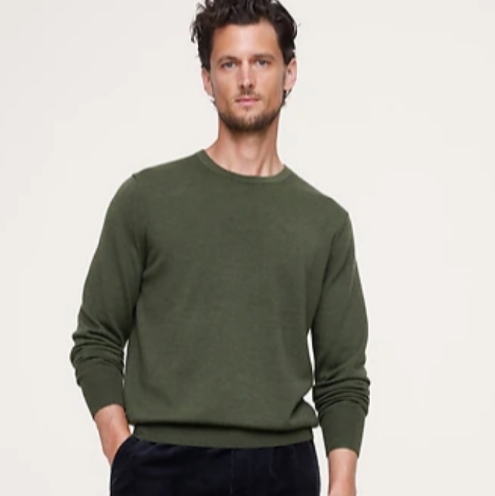 Banana Republic 100% Merino Wool Dark Green Crewneck Sweater XL